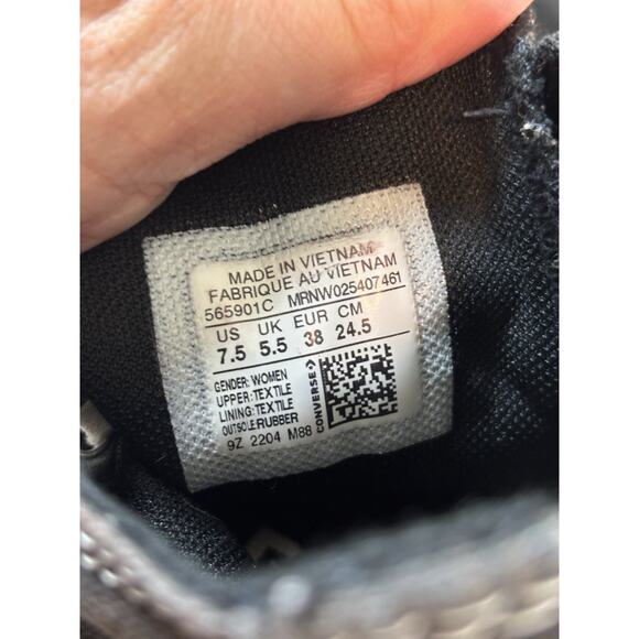 Converse Chuck Taylor All Star Lugged Platform Black Sneakers Women’s Size 7.5 - Picture 10 of 10